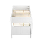 Lit superposé Camaflexi double sur double avec lit gigogne simple - Tête de lit à panneaux