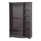 Armoire 3 portes - Blanc/Moka/Java - Bois massif