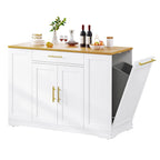 Moasis 53 pouces, îlot de cuisine roulant, armoire de rangement, chariot de cuisine mobile portable