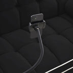 Canapé-lit convertible en velours 55'' 2 places avec lit gigogne, dossier inclinable, poches latérales et support de téléphone