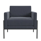 Fauteuil club moderne HomePop rembourré avec cadre en métal
