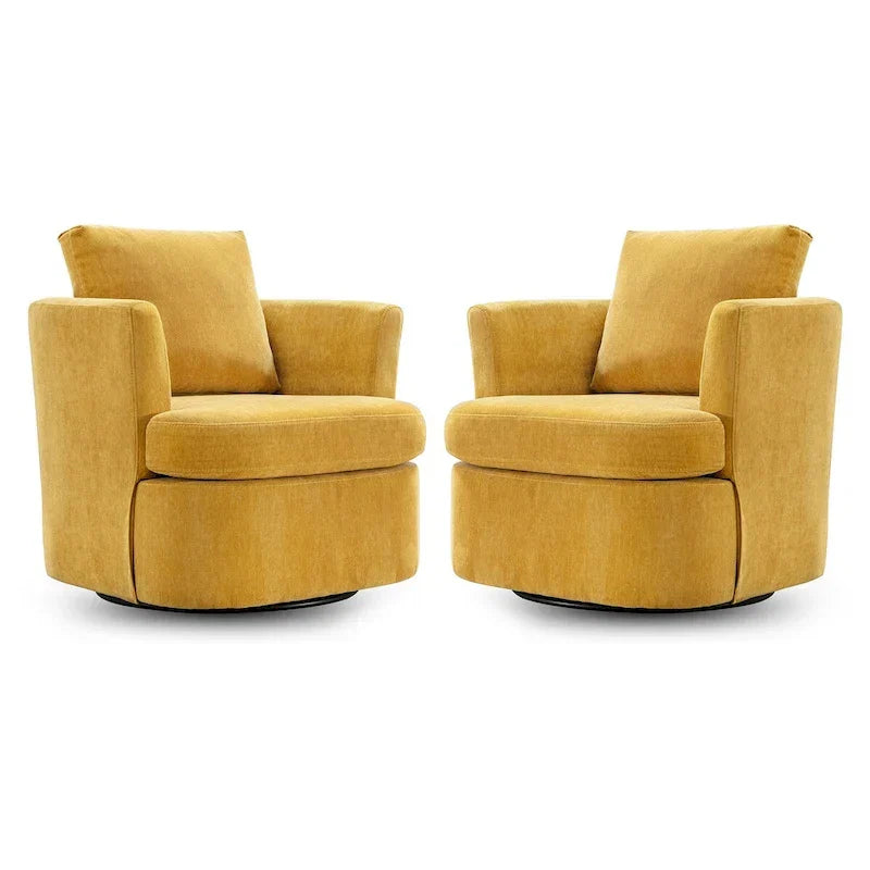 Fauteuils pivotants modernes Chenille pour salon