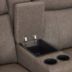 Canapé inclinable électrique MCombo 60,2 po avec massage et double chauffage, appuie-tête réglable, ports USB et Type C, tissu