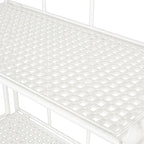 Étagère de Boulanger Pliable Haute à 5 Niveaux en Métal Décoratif pour Intérieur/Extérieur - Or ou Blanc - Roche River Decor