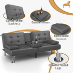Canapé Futon Convertible Homall avec Porte-gobelets et Oreillers