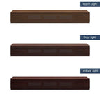 Meuble TV minimaliste avec tiroirsConsole multimédia en bois massif avec placards, porte abattante, placage noyer, entièrement assemblé