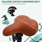 Moasis24/26 Vélo Cruiser 7 Vitesses, Vélo à Cadre Bas Ajustable, Vélo de Ville, Bicyclette