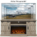Meuble TV Cheminée de Ferme, Meuble Multimédia, Console Multimédia