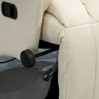 Fauteuil inclinable manuel HOMCOM pour adultes, fauteuil inclinable pivotant réglable avec repose-pieds, accoudoirs rembourrés