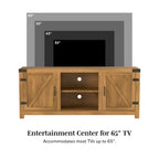 Meuble TV avec porte de grange Middlebrook Firebranch 58 pouces