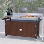 Chariot de barbecue extérieur avec plateau en acier inoxydable (sans tabouret)