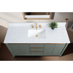 Meuble-lavabo Vanity Art avec évier en céramique et dessus en marbre reconstitué