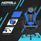 Chaise de jeu avec repose-pieds - Chaise de bureau ergonomique