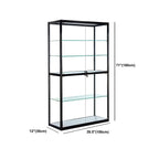 Vitrine rectangulaire contemporaine en verre noir
