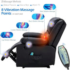 Causeuse inclinable 2 places avec fonction de chauffage et de massage