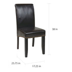 Chaise Parsons Copper Grove Five Bridge Eco en similicuir avec clous