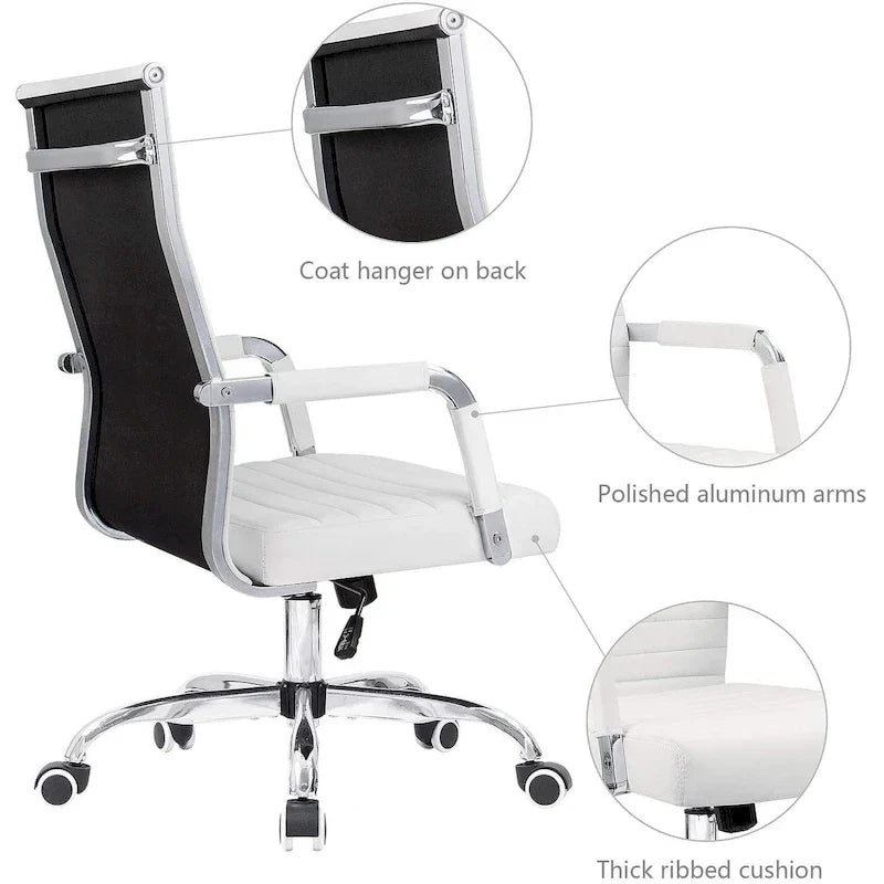 Chaise de bureau Homall nervurée Chaise de bureau d'ordinateur