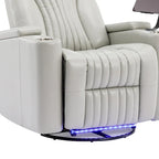 Fauteuil inclinable motorisé de cinéma maison multifonctionnel pivotant à 270°