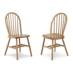Chaise de salle à manger à dossier fuseau Windsor en bois massif International Concepts