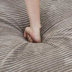 Grand canapé modulaire sectionnel en velours côtelé, en forme de U, 4 places avec 2 poufs et 5 oreillers