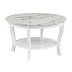 Table basse ronde avec étagère