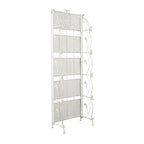 Étagère de Boulanger Pliable Haute à 5 Niveaux en Métal Décoratif pour Intérieur/Extérieur - Or ou Blanc - Roche River Decor