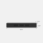Meuble TV minimaliste avec tiroirsConsole multimédia en bois massif avec placards, porte abattante, placage noyer, entièrement assemblé