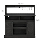 Meuble bas de bar à café Moasis Farmhouse - 38,4 P x 119,9 L x 130,8 H
