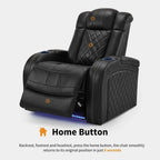 Fauteuil inclinable électrique MCombo avec appuie-tête réglable, siège de cinéma maison à deux moteurs avec port USB, cuir respirant HTS411