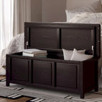 Banc de rangement ouvert en bois massif John Louis Home