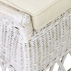 Chaise d'appoint de salle à manger capitonnée en rotin naturel par East at Main