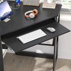 Bureau d'Angle Petit Bureau avec Prises, Table d'Angle pour Petit Espace, Bureau d'Ordinateur avec Ports USB, Bureau Triangle avec Rangement