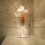 Lampadaire LED en rotin à brancher pour salon