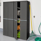 Sterilite Lot de 2 Organiseurs de Rangement à 4 Étagères Réglables pour Garage, Gris - Lot de 2