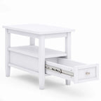 WYNDENHALL Norfolk Table d'appoint étroite de style transitionnel rectangulaire en bois massif, 35,5 cm de large – 35,5 cm de large