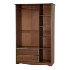 Armoire 3 portes - Blanc/Moka/Java - Bois massif