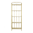 Étagère de Boulanger Pliable Haute à 5 Niveaux en Métal Décoratif pour Intérieur/Extérieur - Or ou Blanc - Roche River Decor