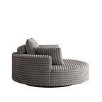 Fauteuil pivotant simple en velours côtelé et chenille avec rembourrage en mousse
