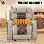 Grand fauteuil inclinable en similicuir de style américain pour salon