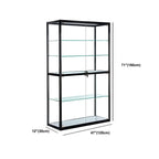 Vitrine rectangulaire contemporaine en verre noir