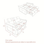 Canapé convertible avec dossier réglable et port USB