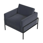 Fauteuil club moderne HomePop rembourré avec cadre en métal
