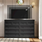 Commode à 10 tiroirs, grande commode à 55 tiroirs en bois et chiffonnier