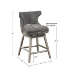 Tabouret de comptoir pivotant à 360 degrés Janet de Madison Park