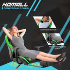 Chaise de jeu avec repose-pieds - Chaise de bureau ergonomique