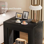 Table d'appoint en bois avec rangement, tables de chevet en noyer pour salon, chambre à coucher