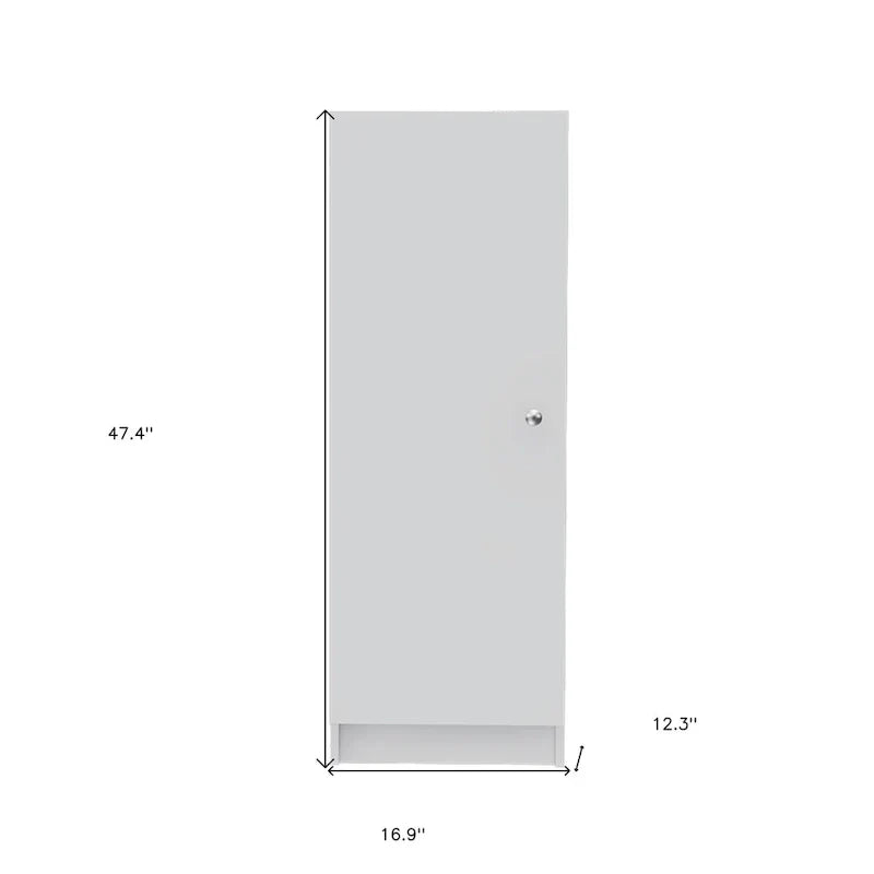 HomeRoots 47 Armoire de cuisine ou de rangement en bois blanc - 16,9' X '47,4' X '12,3