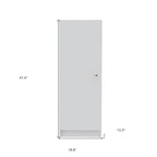HomeRoots 47 Armoire de cuisine ou de rangement en bois blanc - 16,9' X '47,4' X '12,3