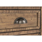 Table d'appoint de chevet Monterey en bois massif avec prises de courant cachées