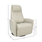 Fauteuil inclinable pivotant en cuir Fjords Urban